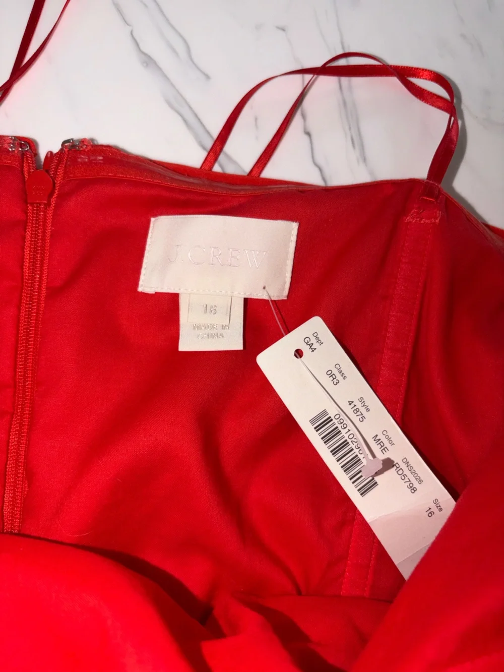 J. Crew strapless occasion orange cocktail dress 16 new nwt weddings parties